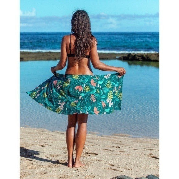 RIPSKIRT HAWAII Length 2 Tropical Floral Bali Jungle Wrap Rip Skirt Large