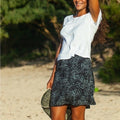 RIPSKIRT Hawaii Length 2 Wrap Skirt Rip Skirt Gray Shibori Butterfly Small
