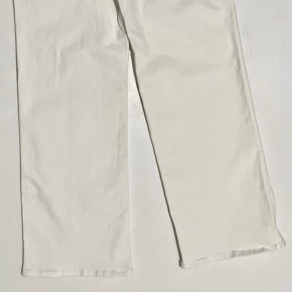 NWT!! J. CREW Lower Rise Full Length Slim Wide Jeans Solid White 27P 27 Petite