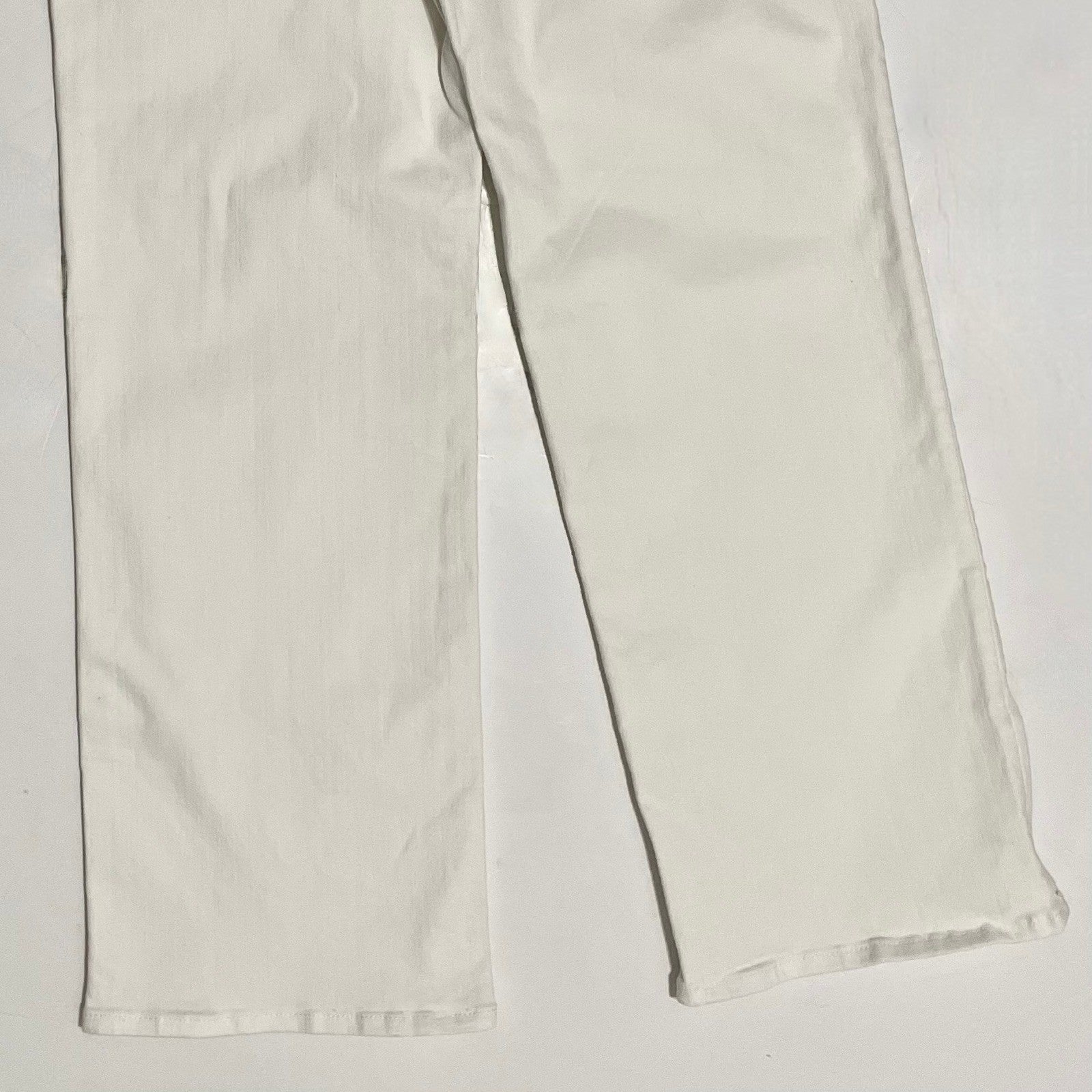 NWT!! J. CREW Lower Rise Full Length Slim Wide Jeans Solid White 27P 27 Petite