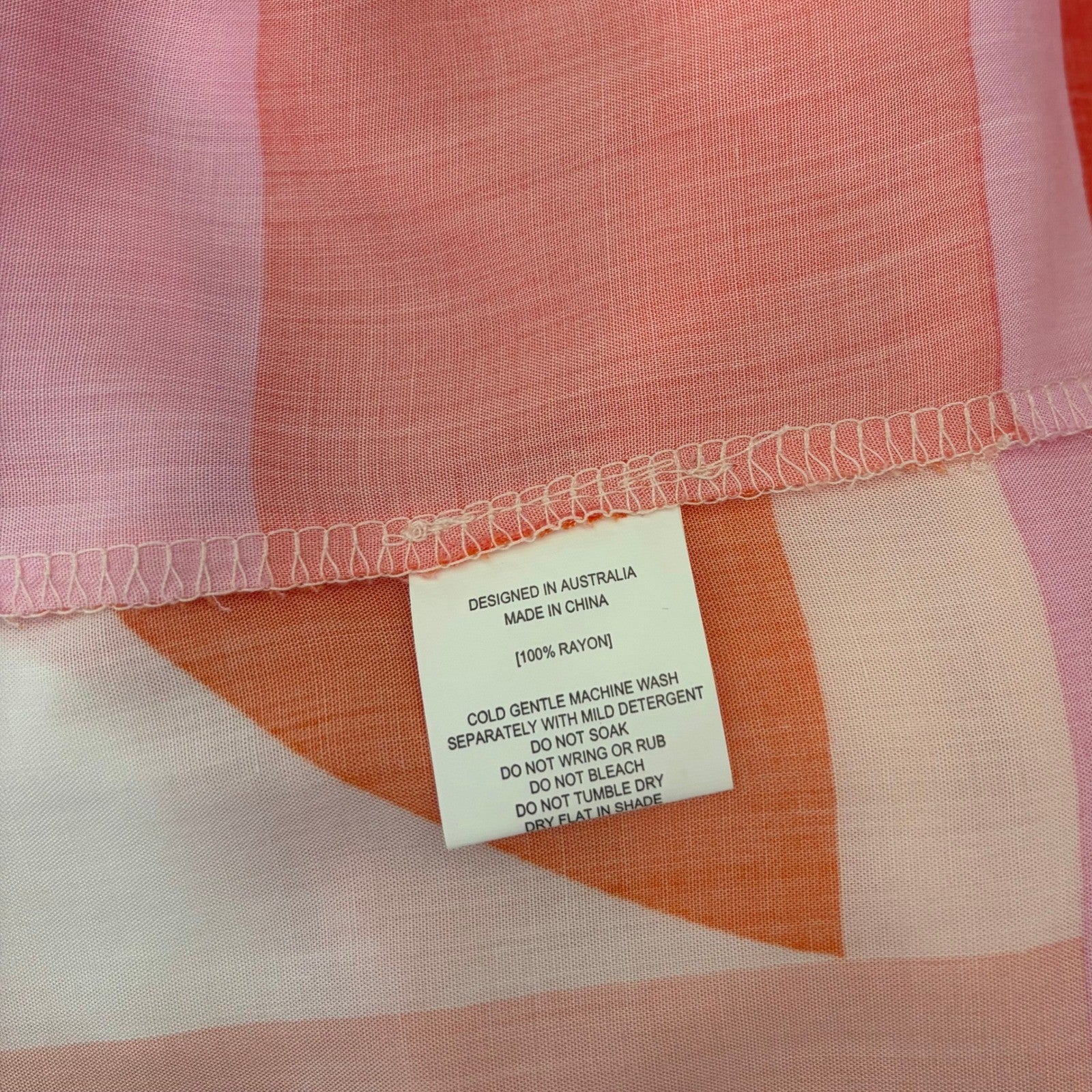 NWT! ATL ABEL THE LABEL Nova Maxi Dress High Low Pink Colorblock Abstract Medium