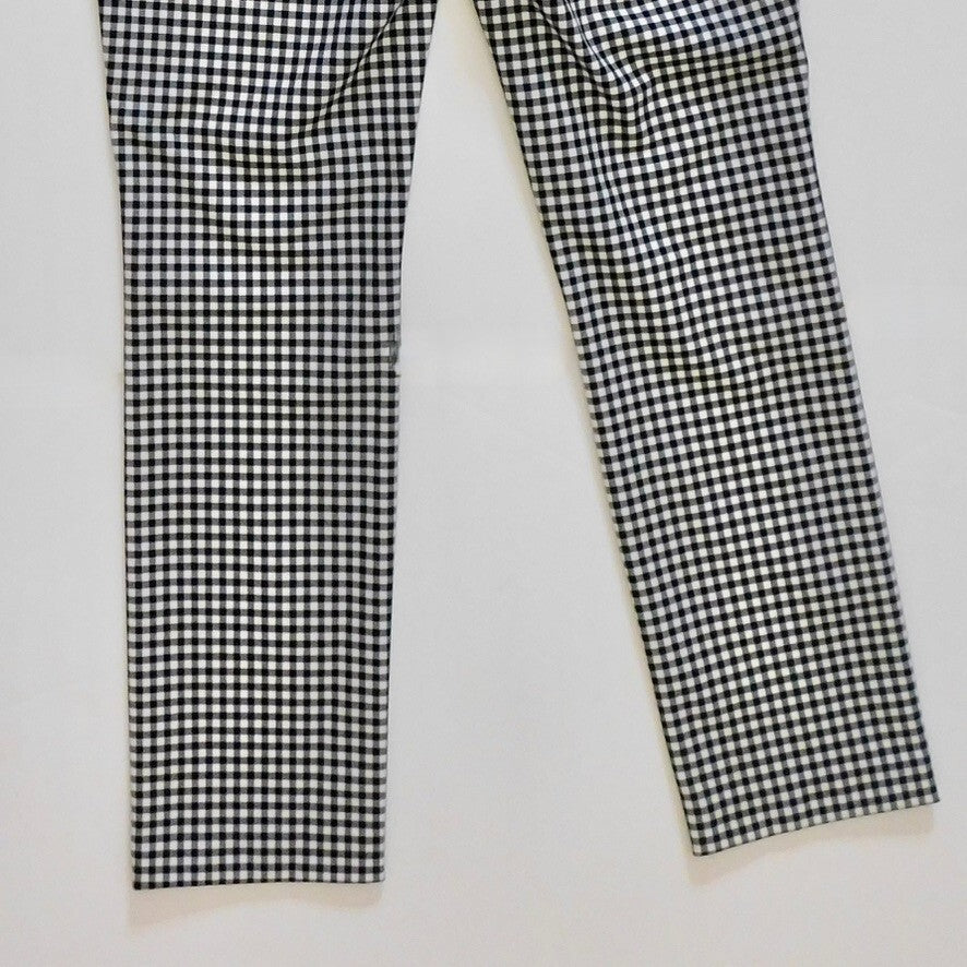 Revolve RAG & BONE Simone Gingham Pants Check Black White Tapered Size 4