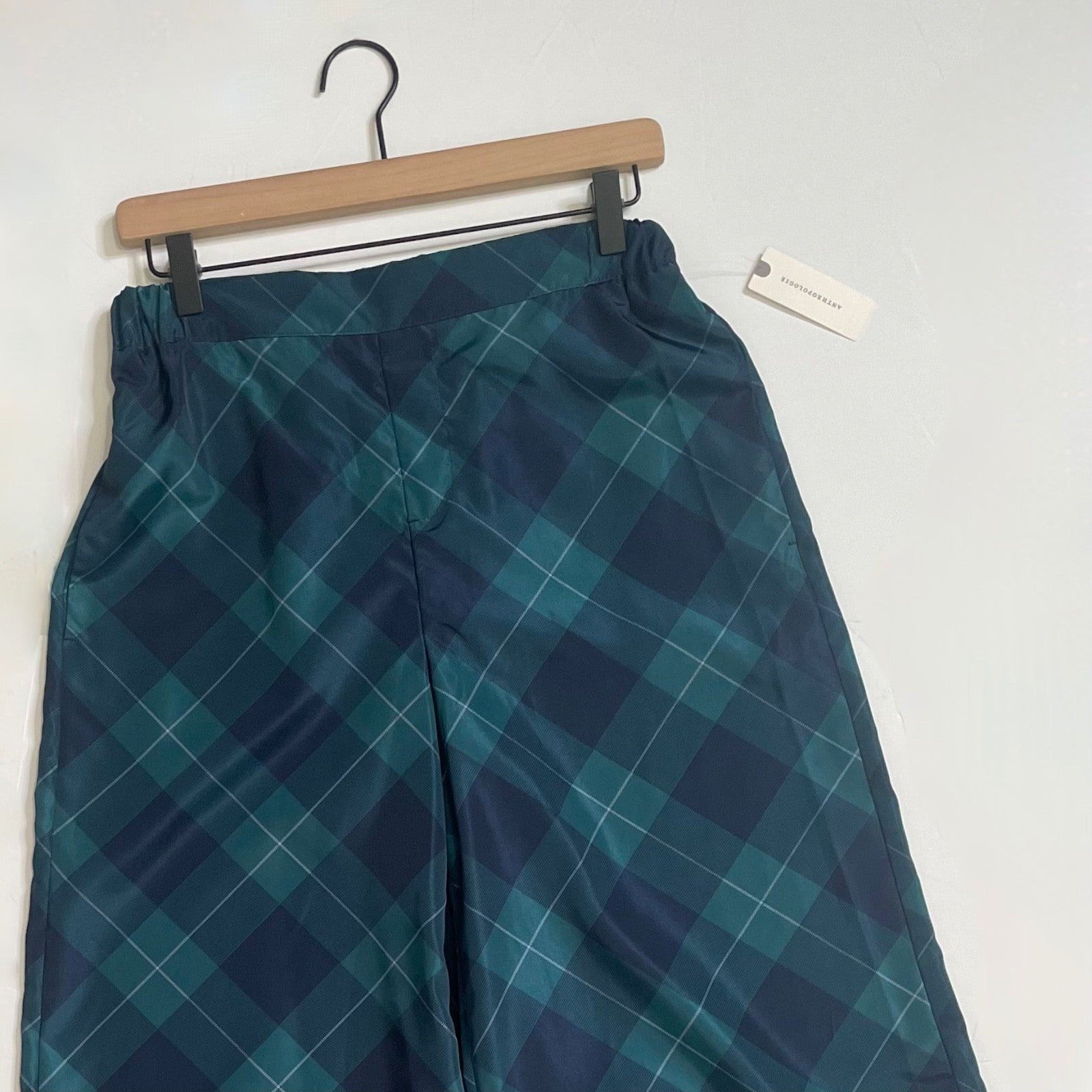 NWT!! Anthropologie MAEVE Taffeta Printed Cropped Wide-Leg Pants Academia Small