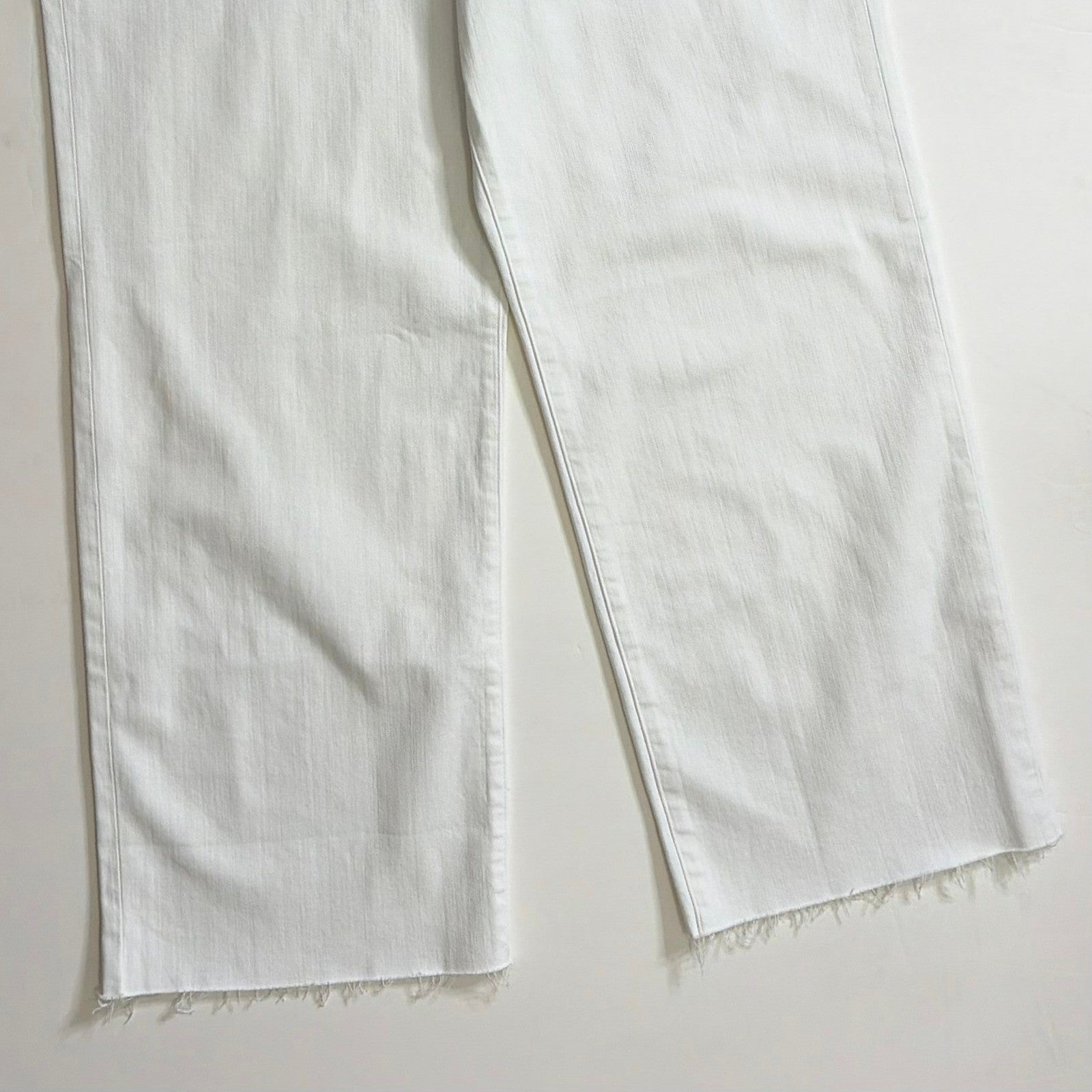 NWT!! J. CREW '96 Slim Wide Jeans Retro Raw Hems Solid White Preppy Frayed 31