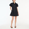 NWT!! J. CREW FACTORY Bubble Sleeve Shirtdress Solid Black Shirt Dress Size 8
