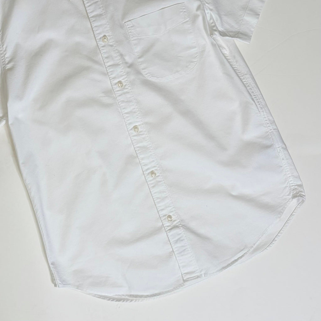 NWT!! Men's J. CREW Short Sleeve Broken-In Organic Cotton Oxford Shirt White S