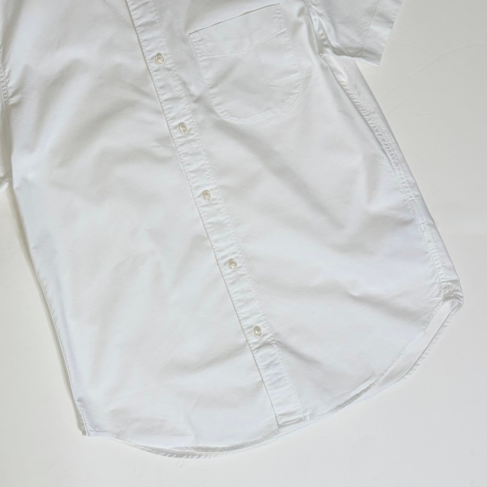 NWT!! Men's J. CREW Short Sleeve Broken-In Organic Cotton Oxford Shirt White S