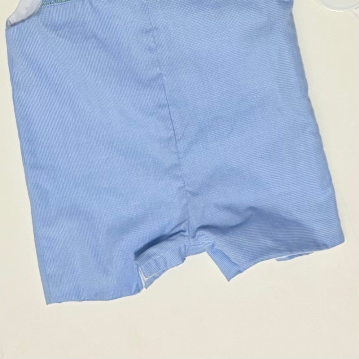 NWT!! EDGEHILL COLLECTION Smocked Bunny Gingham Plaid Romper Blue 3 Months