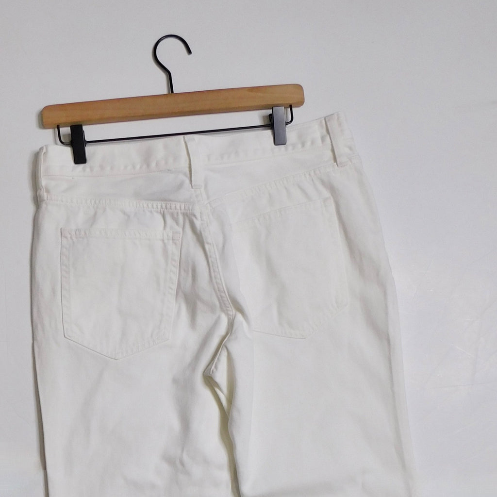 NWT!! J. CREW Petite Slouchy Jeans Solid White Denim Button Fly 29P 29 Petite