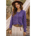 NWT!! FREE PEOPLE Nocturnal Patterned Cardigan Sweater Cardi Floral Small