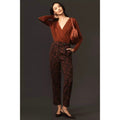 Anthropologie MAEVE Floral Jacquard High-Rise Trousers Pants Tapered Office 2