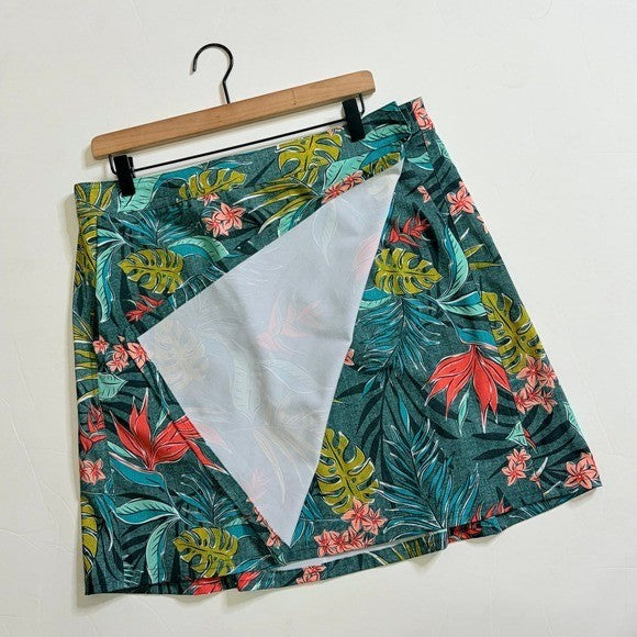 RIPSKIRT HAWAII Length 2 Tropical Floral Bali Jungle Wrap Rip Skirt Large