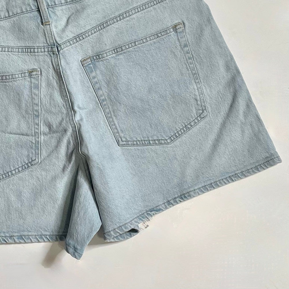 NWT!! J. CREW High Rise Denim Shorts Montauk Wash Pockets Preppy Size 33