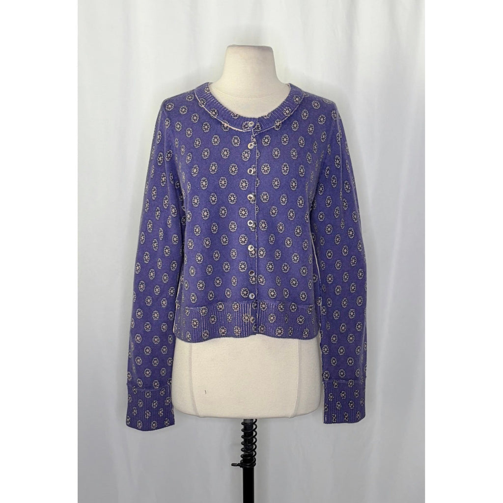 NWT!! FREE PEOPLE Nocturnal Patterned Cardigan Sweater Cardi Floral Large