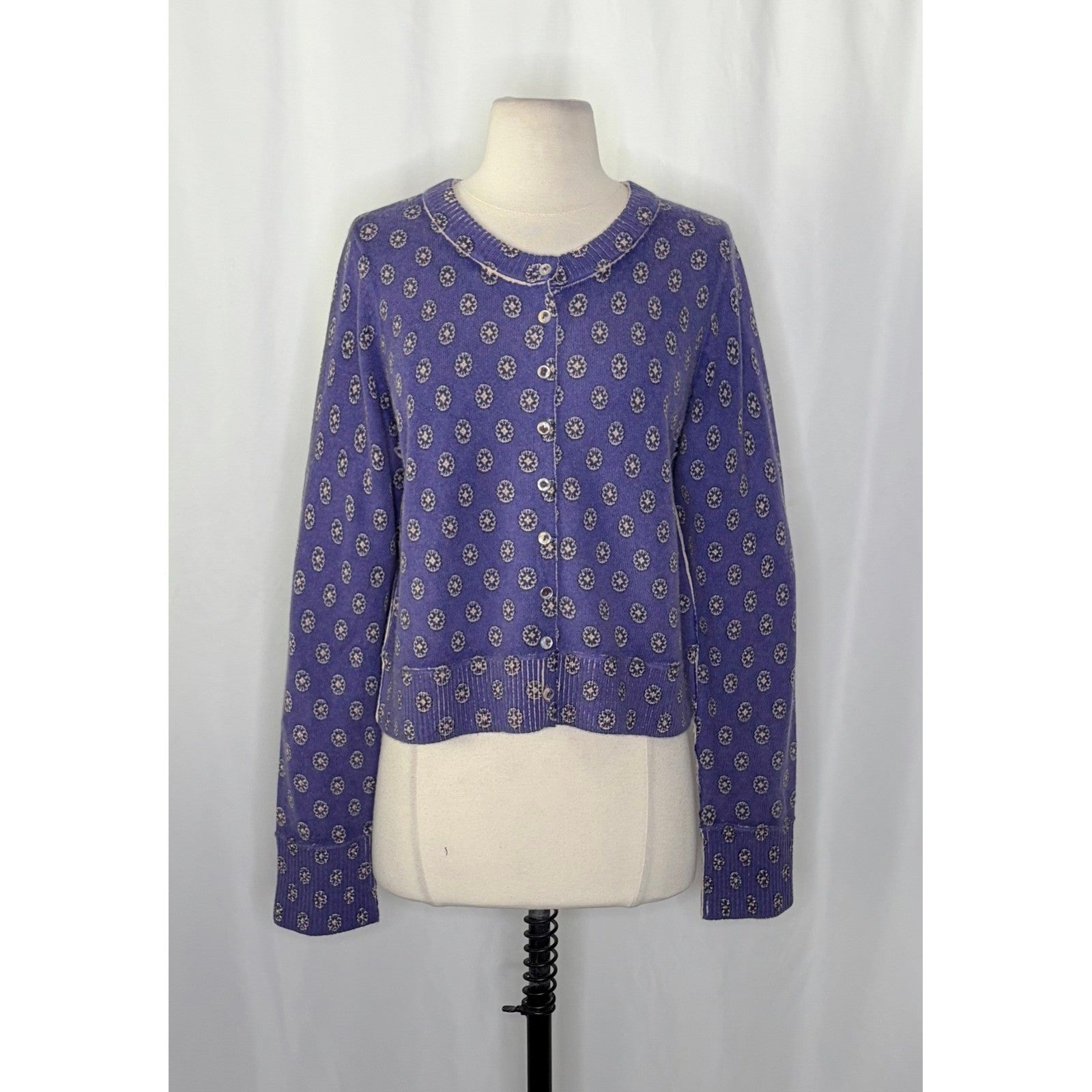 NWT!! FREE PEOPLE Nocturnal Patterned Cardigan Sweater Cardi Floral Large