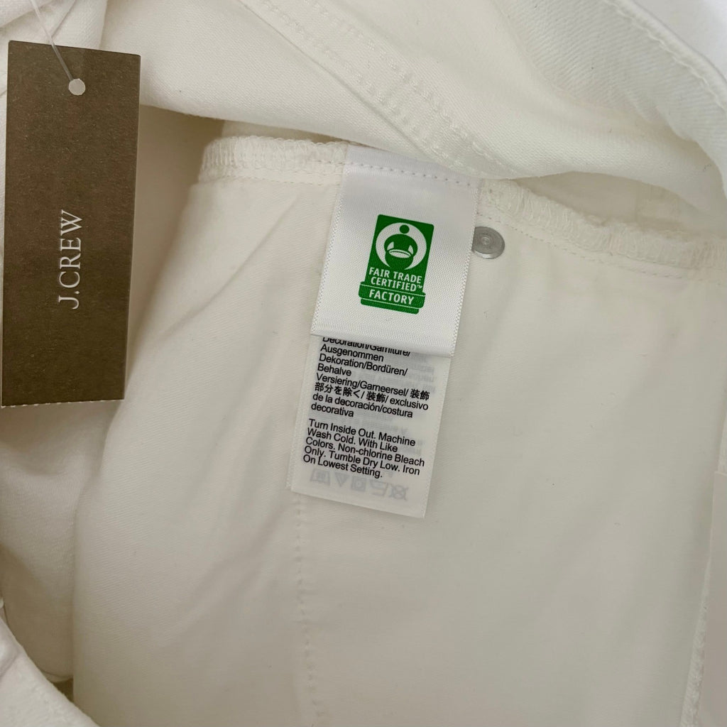 NWT!! J. CREW New High-Rise Denim Trouser Jeans White '96 Wide Leg Retro Size 32