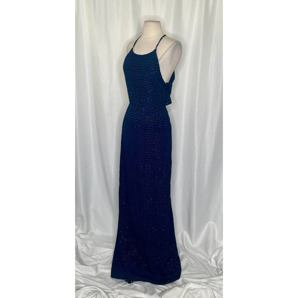 NWT! Calypso St. Barth HOSS INTROPIA Midnight Navy Blue Embellished Dress 36 / 4