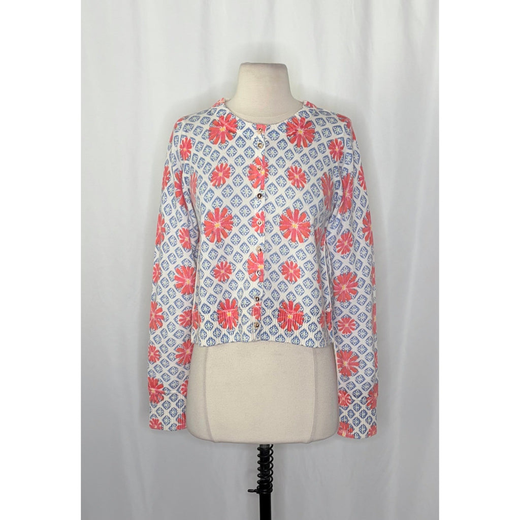NWT!! FREE PEOPLE Nocturnal Patterned Cardigan Sweater Cardi Floral X-Small