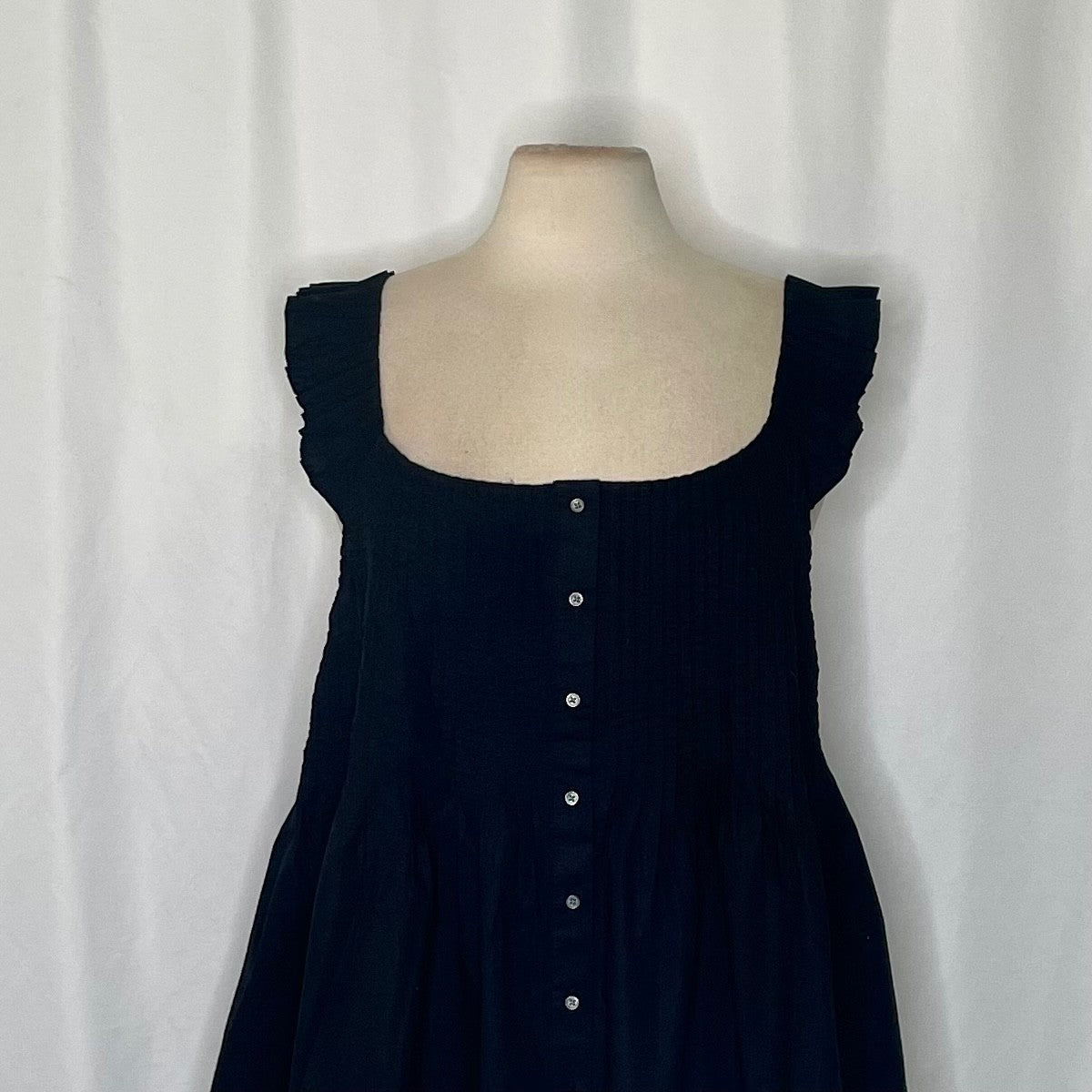 NWT!! J. CREW Pintuck Peplum Top Blouse Solid Black Cotton Poplin Pleated 3X