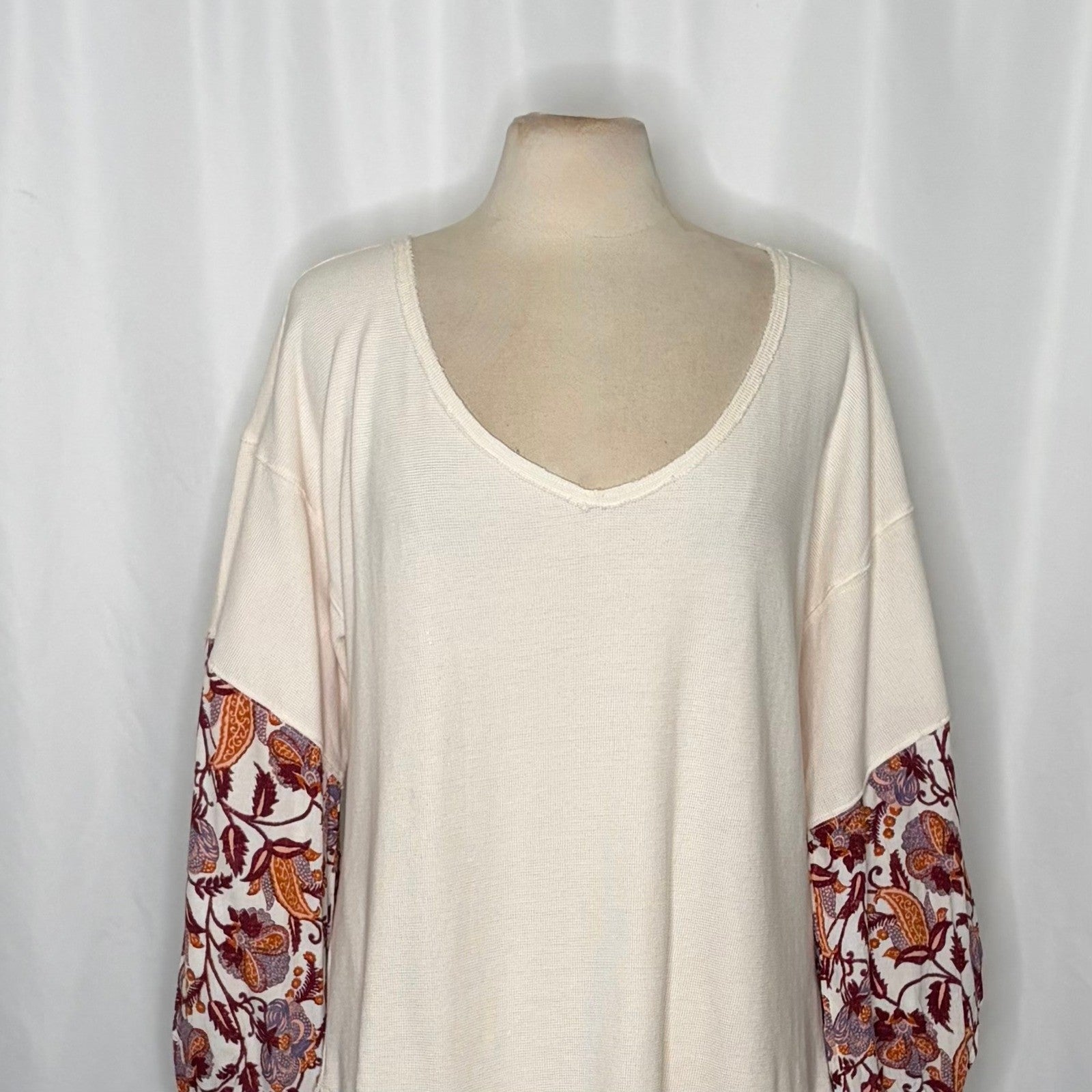 By ANTHROPOLOGIE Annette Floral Paisley Sleeves Top Blouse Oversized Medium