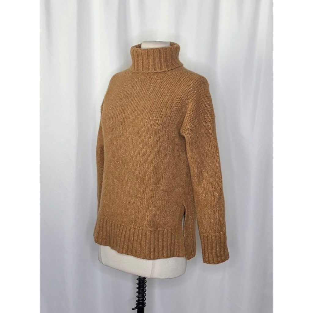 EVERLANE The Cloud Turtleneck Sweater Wool Alpaca Heathered Chai Small