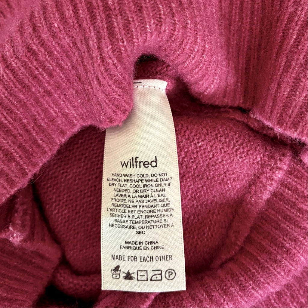 Aritzia WILFRED SoftSpoke Dear Sweater Relaxed V-Neck Wrap Wweater XXS XX-Small