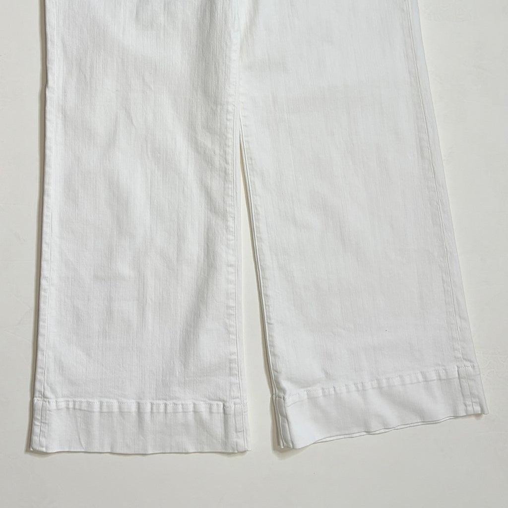 NWT!! J. CREW New High-Rise Denim Trouser Jeans White '96 Wide Leg Retro Size 32