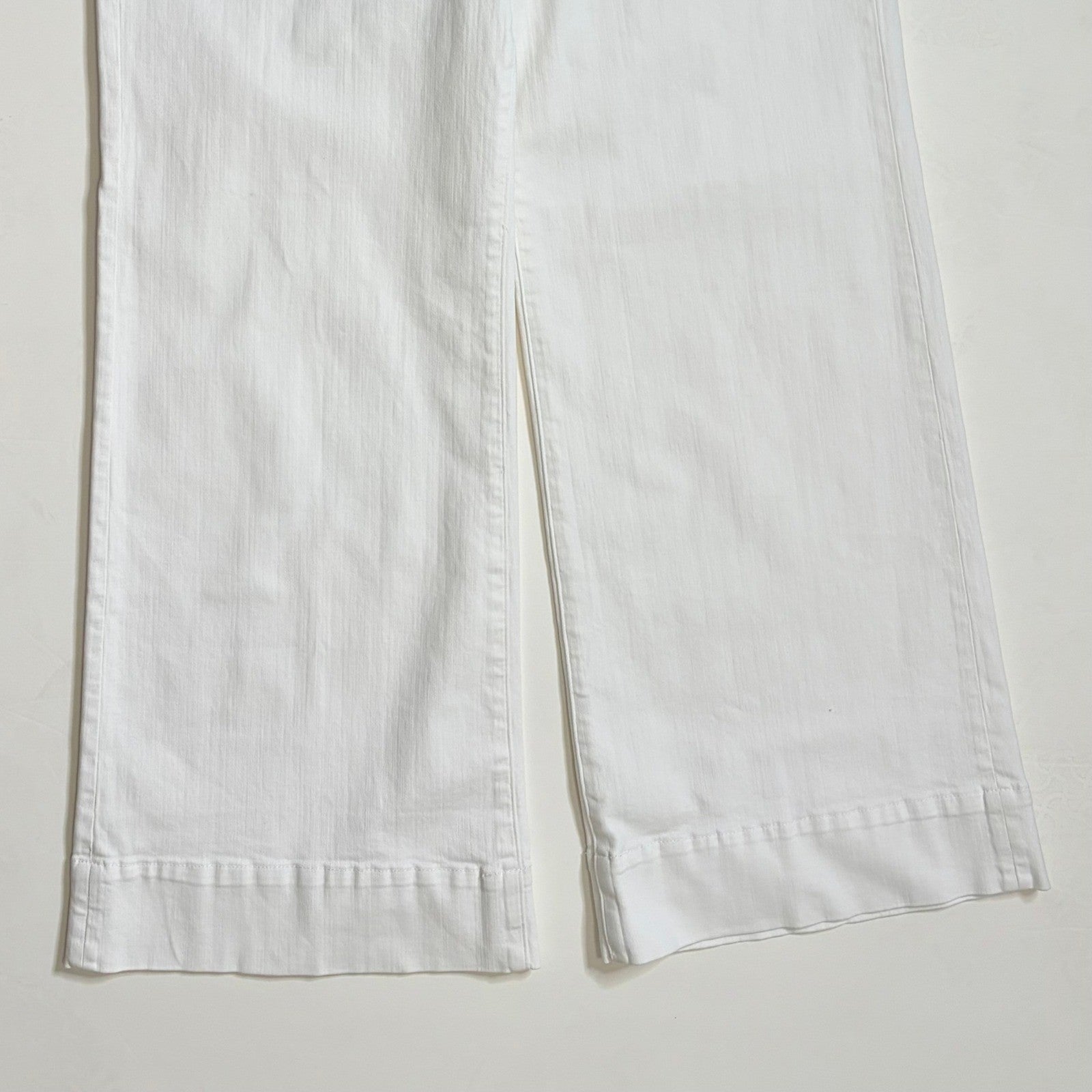 NWT!! J. CREW New High-Rise Denim Trouser Jeans White '96 Wide Leg Retro Size 32