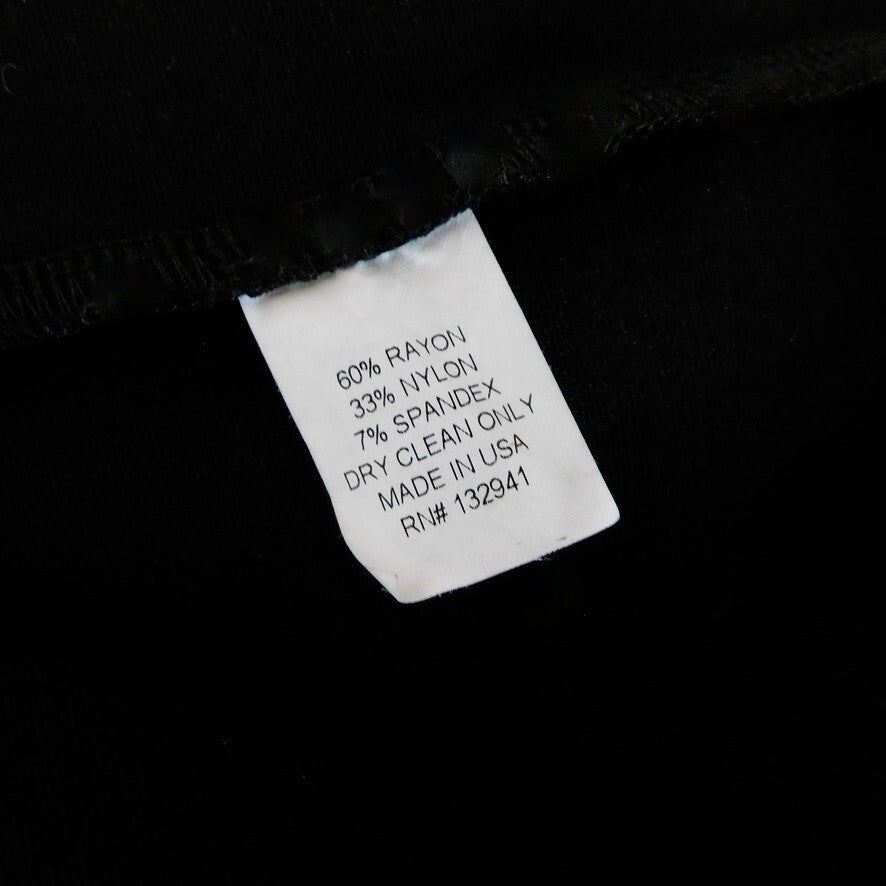 AMANDA UPRICHARD Black Open Back Bow Ponte Knit Dress Sheath Classic Large