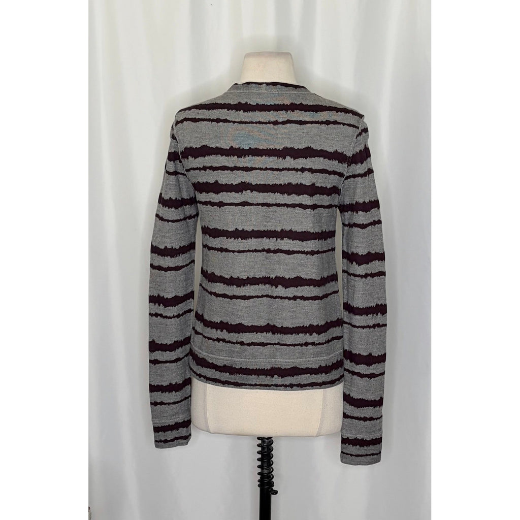 A.L.C. Conlo Bleed Stripe Sweater Sweatshirt Pullover Knit Crew Neck Small