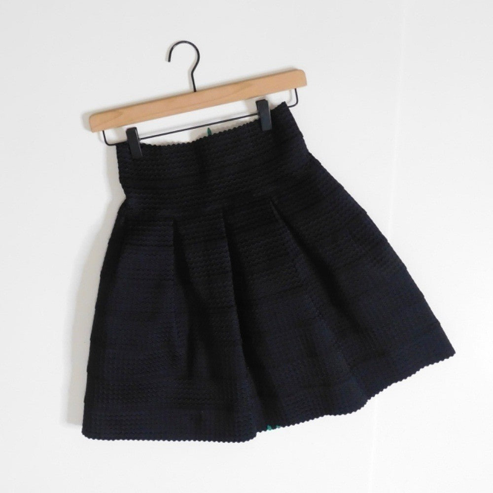 Anthropologie GIRLS FROM SAVOY Black Ponte Bell Skirt Mini Preppy X-Small Small