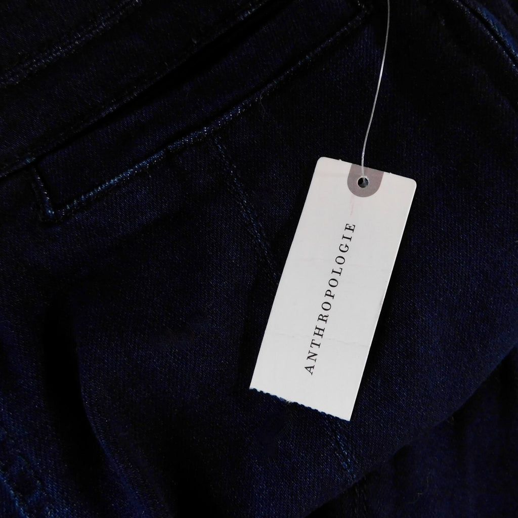 NWT!! ANTHROPOLOGIE Pilcro Slit-Front Skinny Jeans Stretch Dark Wash Size 27