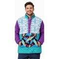 CHUBBIES Reversible The Party In the Front Pullover Multicolor Sherpa Jacket M