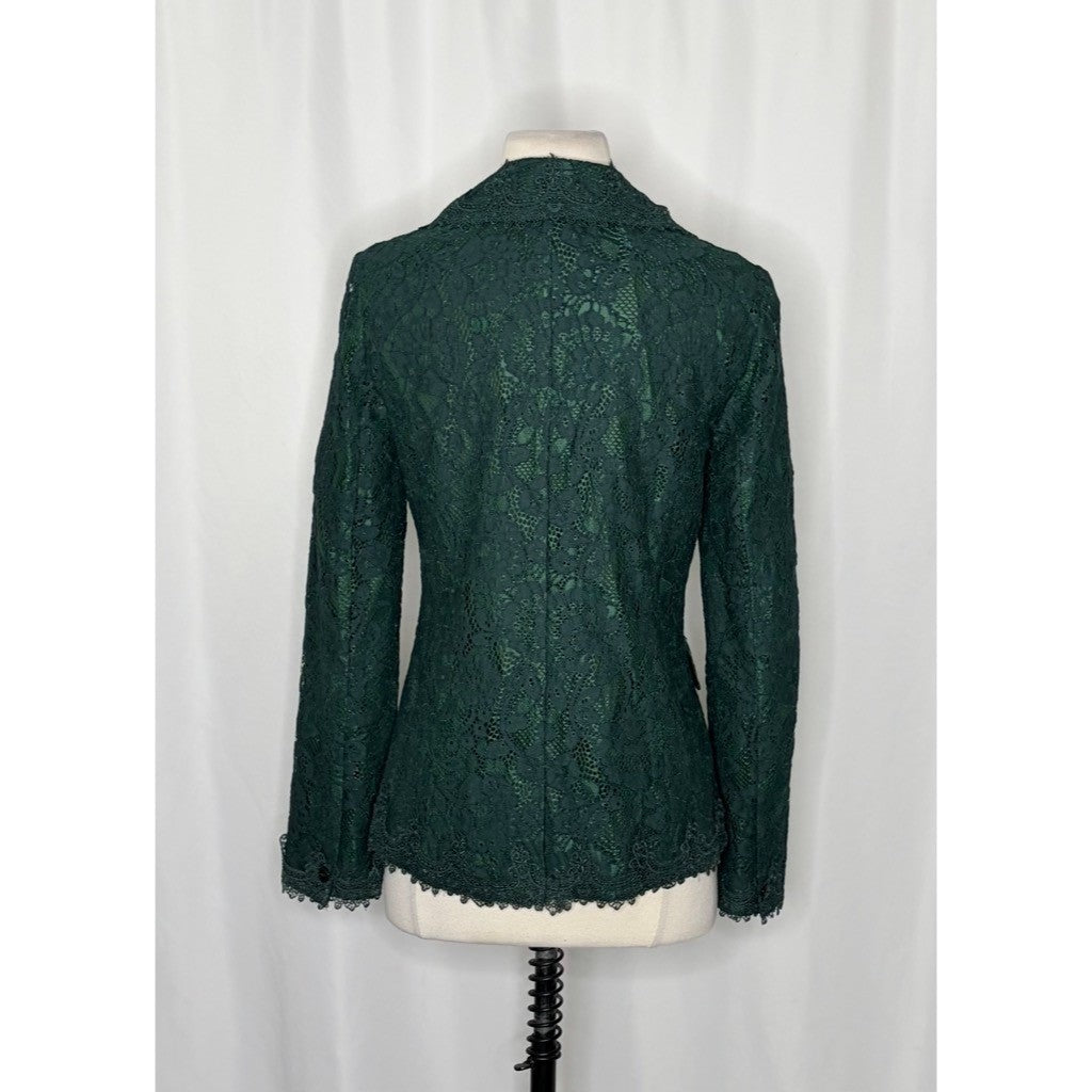 NEW!! SUNDANCE Emerald Green Verde Lace Blazer Jacket Coquette Lacey X-Small