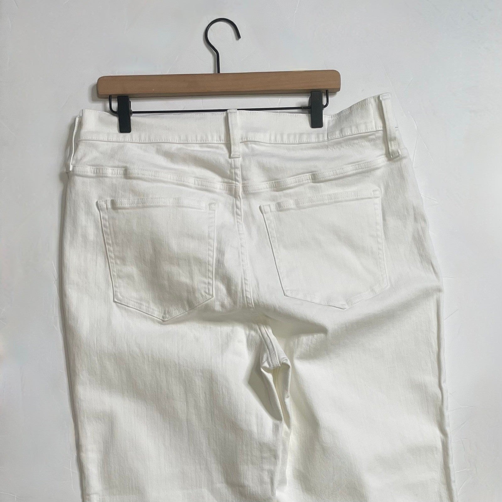 NWT!! J. CREW '96 Slim Wide Jeans Retro Raw Hems Solid White Preppy Frayed 33