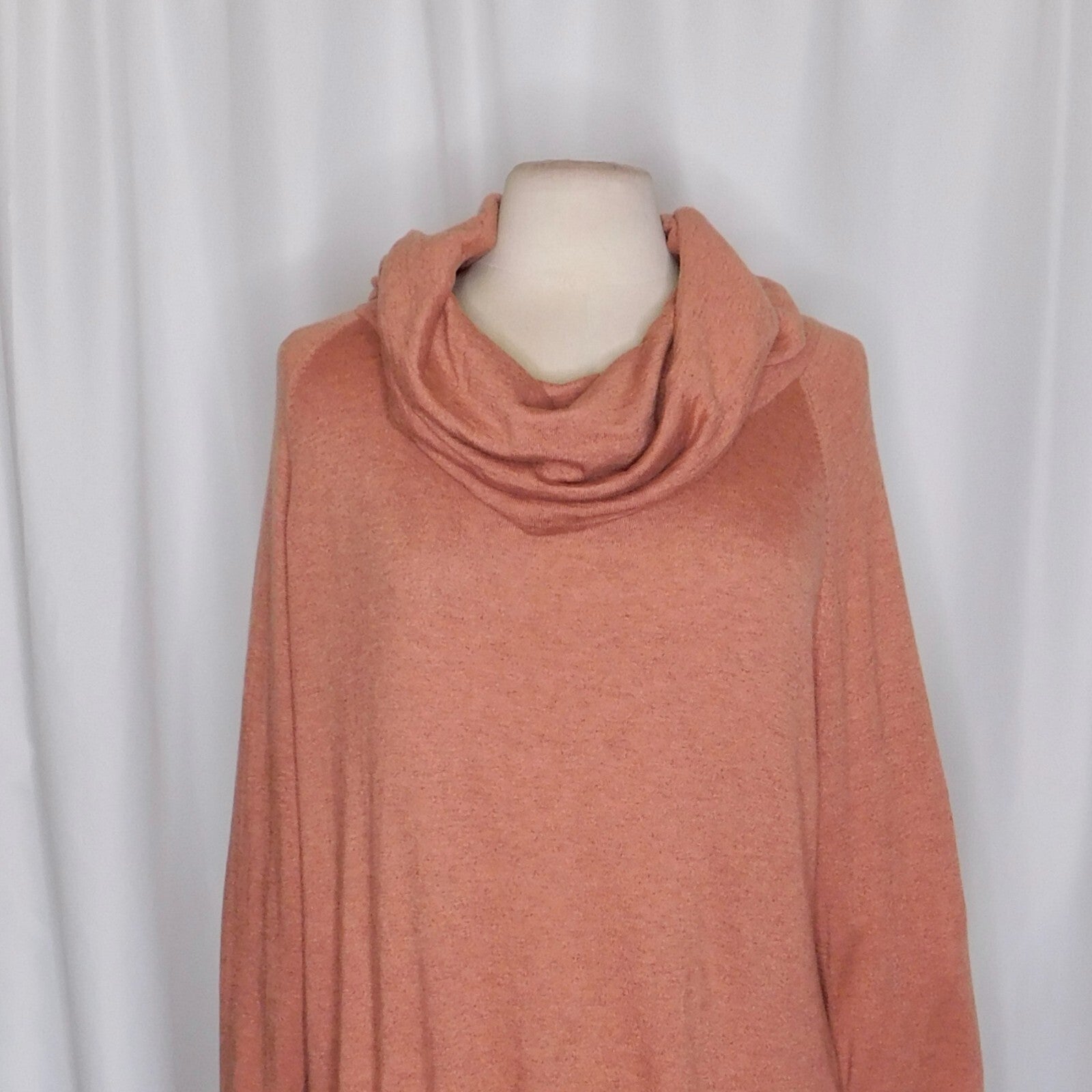 JOIE Wesley Cowl Neck Slouchy Sweater Heather Pale Clay Pullover Knit Medium