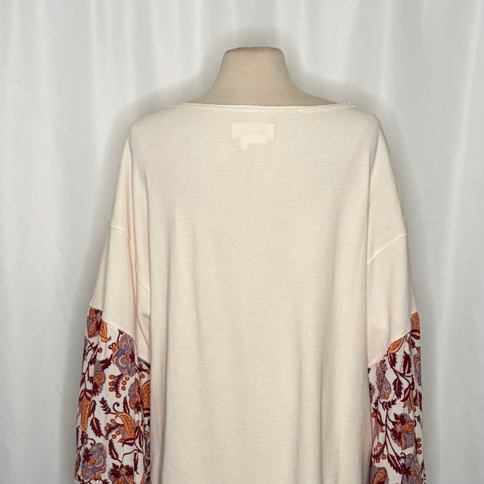 By ANTHROPOLOGIE Annette Floral Paisley Sleeves Top Blouse Oversized Medium
