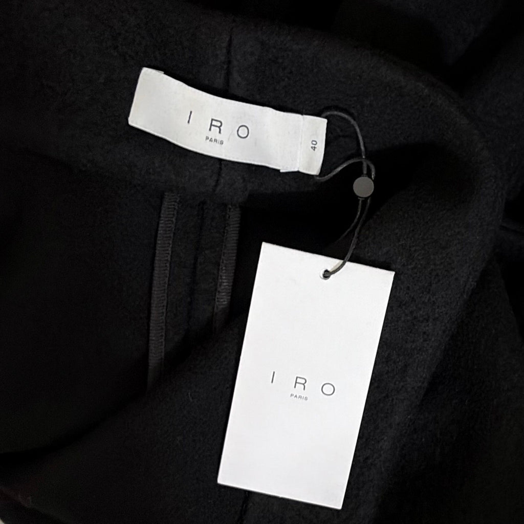 NWT!! IRO Nicky Wool Cashmere Blend Shawl Collar Long Sleeve Wrap Coat 40 Large