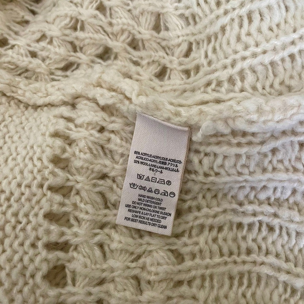 FREE PEOPLE Crashing Waves Scoop Neck Sweater Solid Cream Pullover Knit Small
