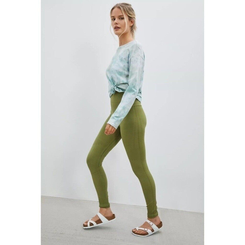 NWT!! Anthropologie DAILY PRACTICE Allegro Seamless Leggings Dried Moss Small