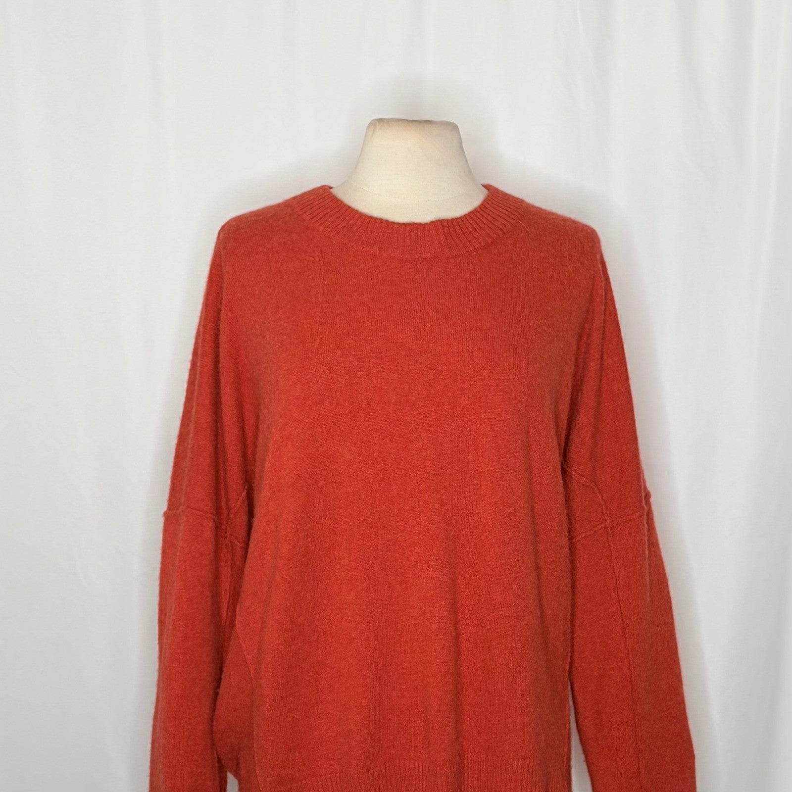 FREE PEOPLE Cashmere Mila Sweater Crew Neck Pullover Knit Oversized X-Large