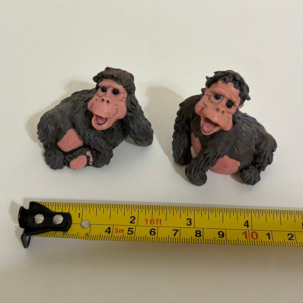 Vintage Pete Apsit NOAH'S ARK Set Two 2 Gorillas Apes Gordo Gouda Animal Figures