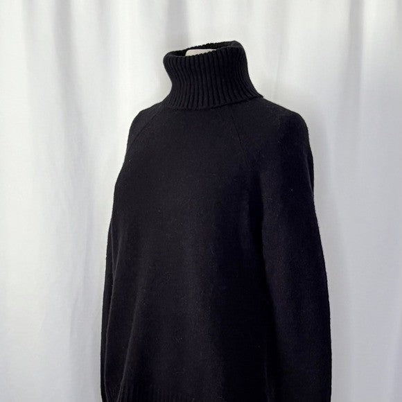 J. CREW Turtleneck Sweater Supersoft Yarn Solid Black Wool Alpaca Knit X-Small