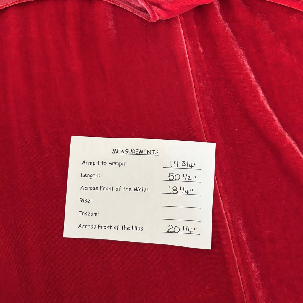 NWT!! EILEEN FISHER Red Scarlet Velvet Silk V Neck Midi Dress A-Line Preppy XXS