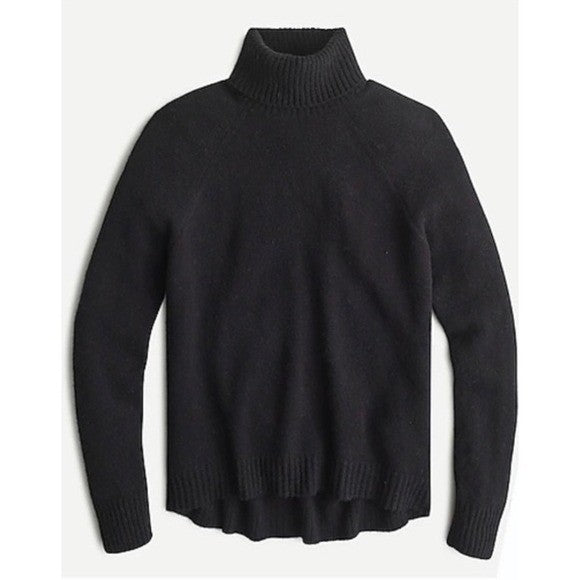 J. CREW Turtleneck Sweater Supersoft Yarn Solid Black Wool Alpaca Knit X-Small