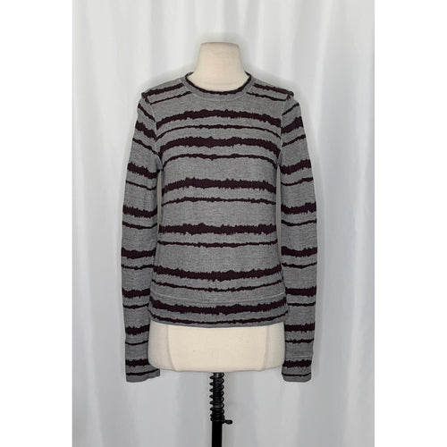 A.L.C. Conlo Bleed Stripe Sweater Sweatshirt Pullover Knit Crew Neck Small