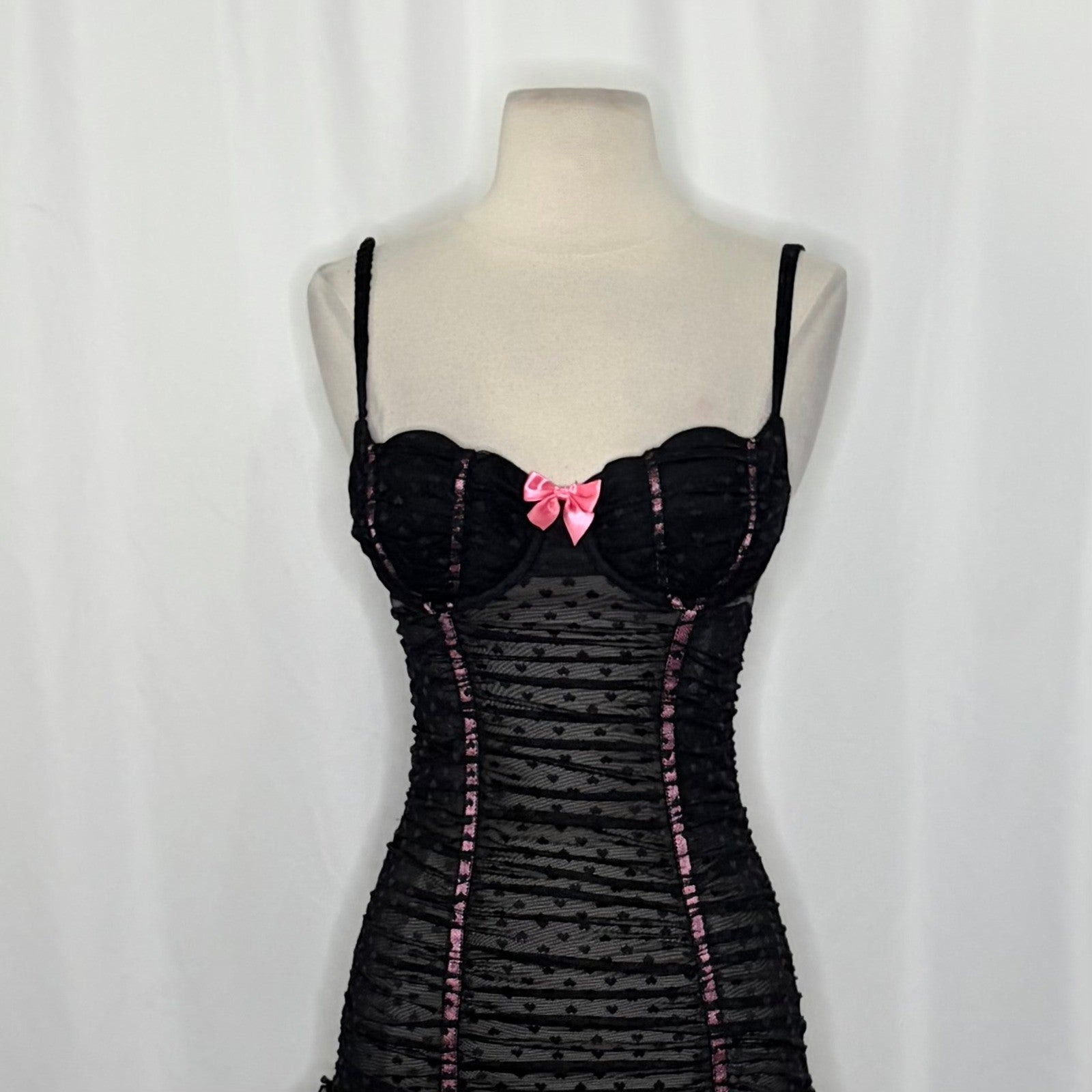 Vintage VICTORIA'S SECRET Merrywidow Sexy Little Things Bustier Slip Ruched 34C