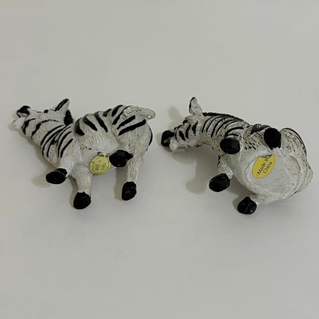 Vintage Pete Apsit NOAH'S ARK Set Two 2 Zebras Zoulou Zoe Zebra Animal Figures