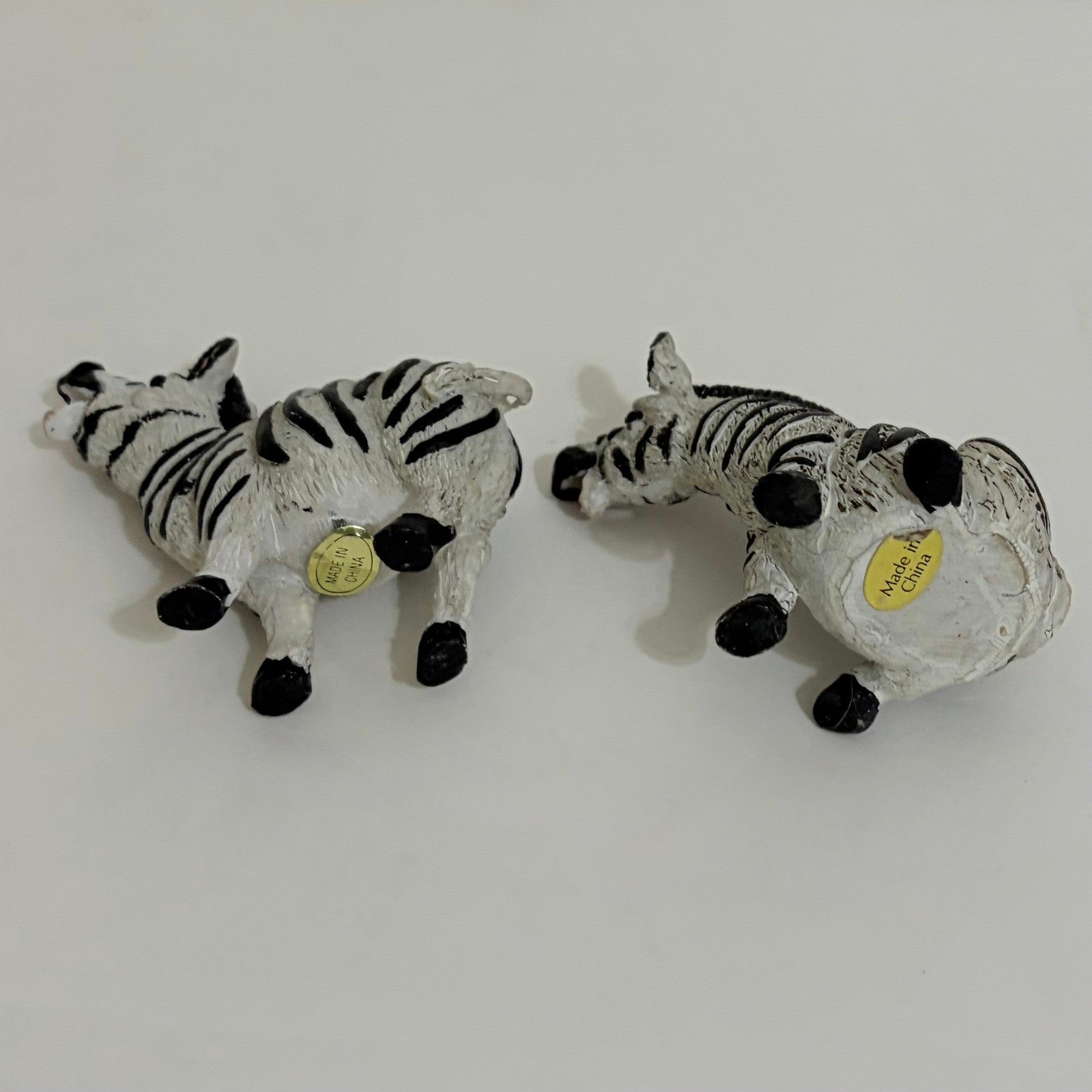 Vintage Pete Apsit NOAH'S ARK Set Two 2 Zebras Zoulou Zoe Zebra Animal Figures