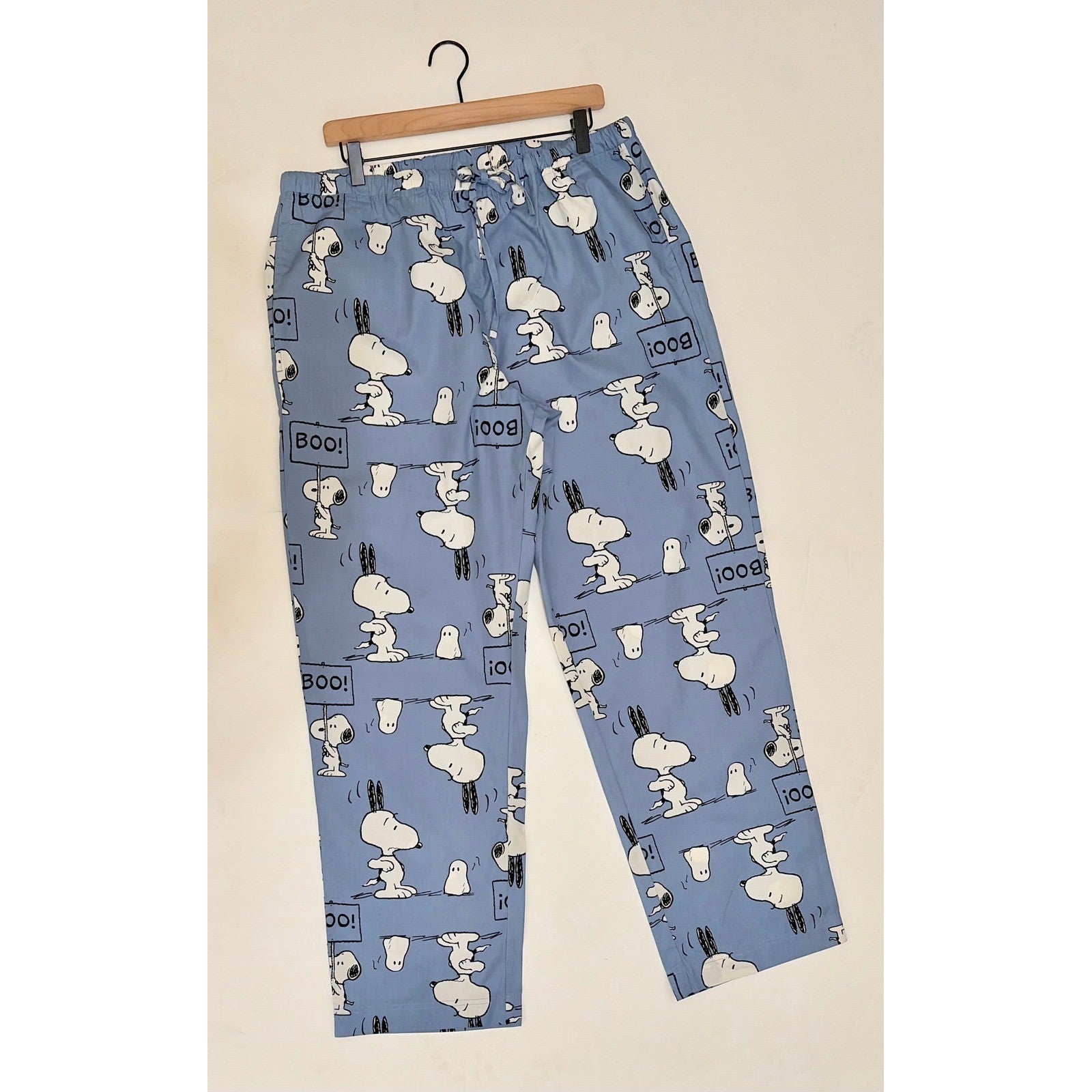 Adults HANNA ANDERSSON Snoopy Ghost Boo Pajama Pants Peanuts Charlie Brown XL